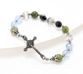 Connemara Marble Silvertone Choice of Our Loard Bracelet